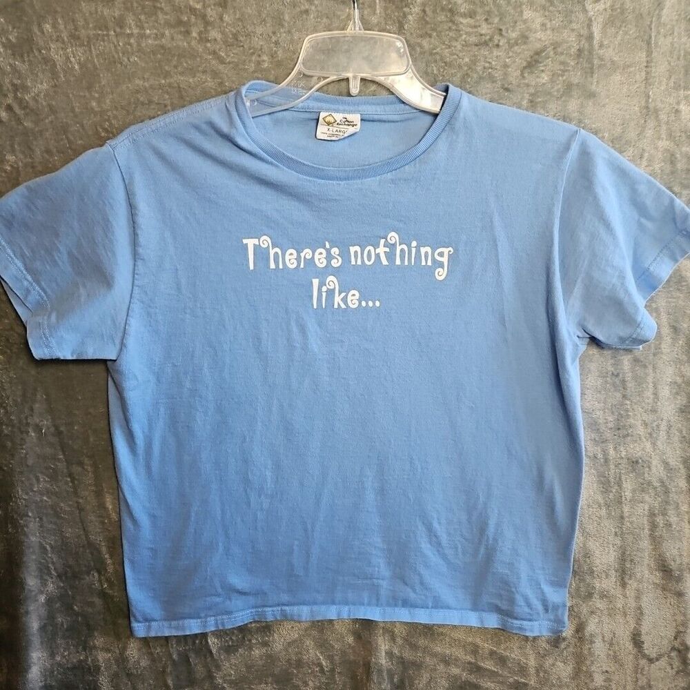 The Cotton Exchange Tshirt Women's XL B;ue There's Nothing Like A Carolina Girl